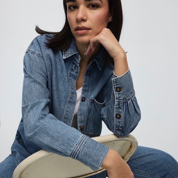 Reitmans Womens Denim Overshirt - Picture 3 of 9